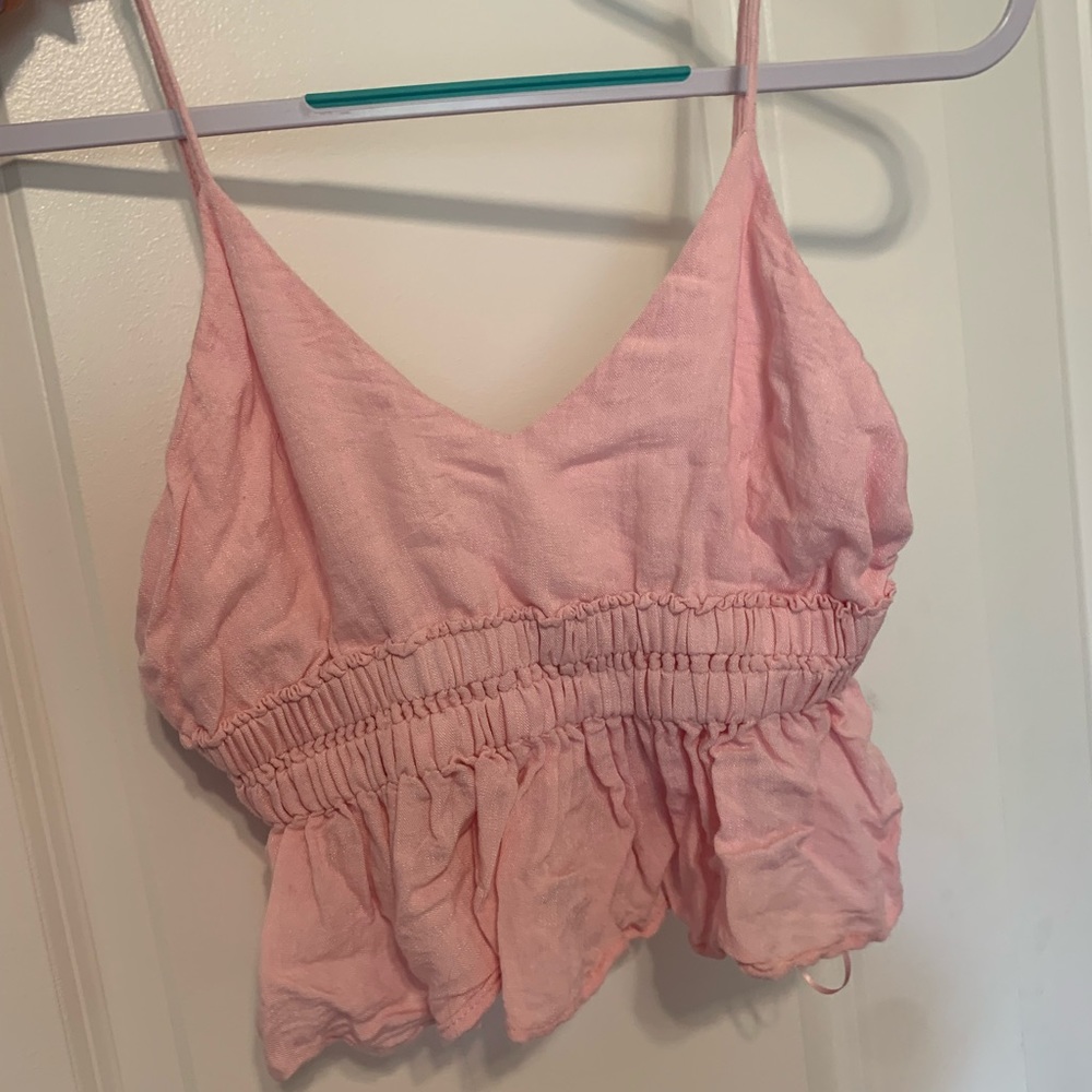 Pink boutique crop tank